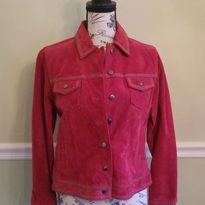 Coldwater Creek Red Suede Jacket